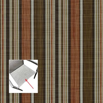 Phifer Dakota Stripe Clay Chair Bottom Replacement Sling Fabric