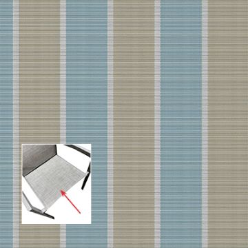Phifer Fiji Stripe Morning Blue Chair Bottom Replacement Sling Fabric