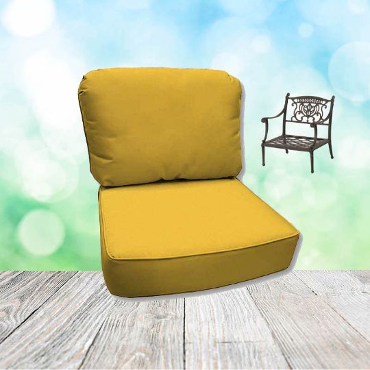 Canvas Sunflower Hanamint Replacement Cushions Club Chair