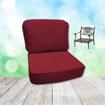 Canvas Burgundy Hanamint Replacement Cushions Club Chair