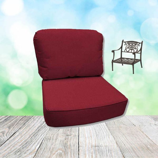 Canvas Burgundy Hanamint Replacement Cushions Club Chair