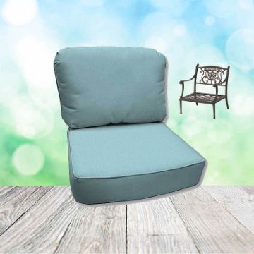 Canvas Mineral Blue Hanamint Replacement Cushions Club Chair