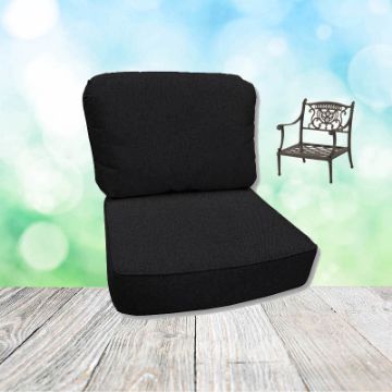 Canvas Raven Black Hanamint Replacement Cushions Club Chair