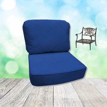 Canvas True Blue Hanamint Replacement Cushions Club Chair