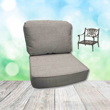 Cast Silver Hanamint Replacement Cushions Club Chair