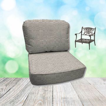 Linen Silver Hanamint Replacement Cushions Club Chair