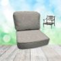 Linen Silver Hanamint Replacement Cushions Club Chair