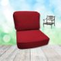 Spectrum Cherry Hanamint Replacement Cushions Club Chair