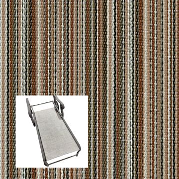 Brooklyn Stripe Clay Patio Chaise Lounge Replacement Sling Bottom Only