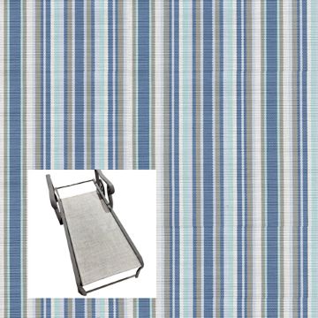 Cole Stripe Riviera Patio Chaise Lounge Replacement Sling Bottom Only