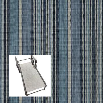 Dakota Stripe Blueprint Patio Chaise Lounge Replacement Sling Bottom Only