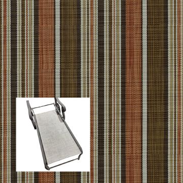 Dakota Stripe Clay Patio Chaise Lounge Replacement Sling Bottom Only