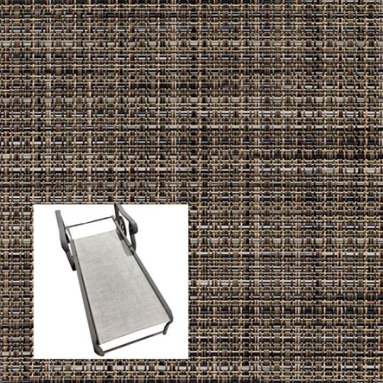 Gannon Mocha Patio Chaise Lounge Replacement Sling Bottom Only