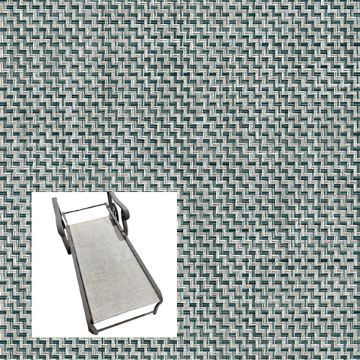 Kipton Dark Teal Patio Chaise Lounge Replacement Sling Bottom Only