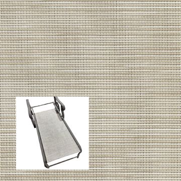 Metallica White Patio Chaise Lounge Replacement Sling Bottom Only