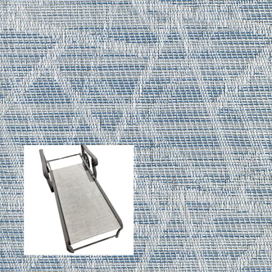 Shatter Blue Patio Chaise Lounge Replacement Sling Bottom Only
