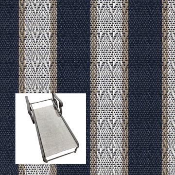 Valencia Blue Patio Chaise Lounge Replacement Sling Bottom Only