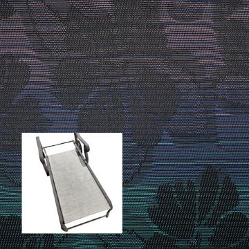 Wild Orchid Black Patio Chaise Lounge Replacement Sling Bottom Only