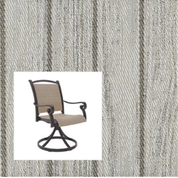 2-Piece Patio Chair Replacement Slings – Phifer Woodgrain Teak Bone | Custom Outdoor Sling
