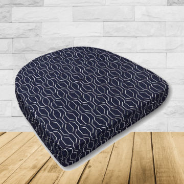 Wicker Patio Chair Cushions with a rounded back Boxed Double Piped Patio Dining Chair Seat Pad or Seat Cushion from Cascadia Outdoor Cushions