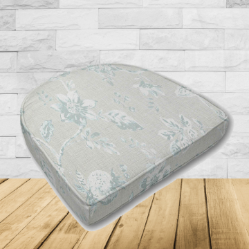 Wicker Patio Chair Cushions with a rounded back Boxed Double Piped Patio Dining Chair Seat Pad or Seat Cushion from Cascadia Outdoor Cushions