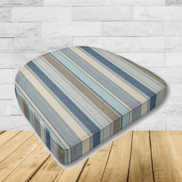 Cushion for wicker patio chairs, contoured or rounded at the back, Designed specifically for outdoor wicker patio chairs.