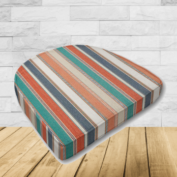 Cushion for wicker patio chairs, contoured or rounded at the back, Designed specifically for outdoor wicker patio chairs.