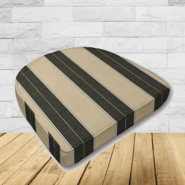 Cushion for wicker patio chairs, contoured or rounded at the back, Designed specifically for outdoor wicker patio chairs.