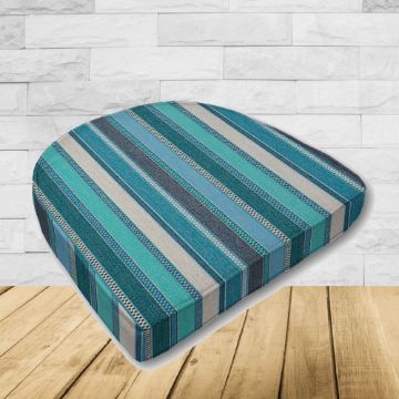 Cushion for wicker patio chairs, contoured or rounded at the back, Designed specifically for outdoor wicker patio chairs.