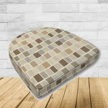 Cushion for wicker patio chairs, contoured or rounded at the back, Designed specifically for outdoor wicker patio chairs.