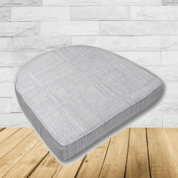 Cushion for wicker patio chairs, contoured or rounded at the back, Designed specifically for outdoor wicker patio chairs.