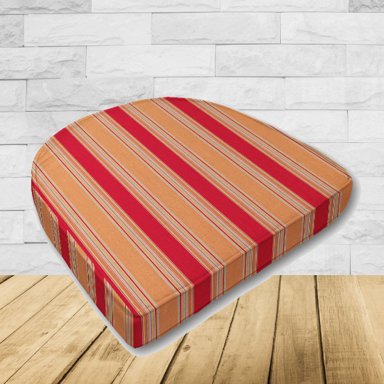 Cushion for wicker patio chairs, contoured or rounded at the back, Designed specifically for outdoor wicker patio chairs.