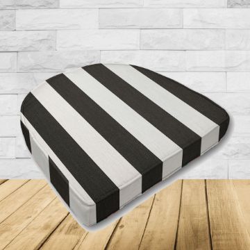 Cushion for wicker patio chairs, contoured or rounded at the back, Designed specifically for outdoor wicker patio chairs.