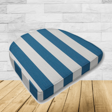 Cushion for wicker patio chairs, contoured or rounded at the back, Designed specifically for outdoor wicker patio chairs.