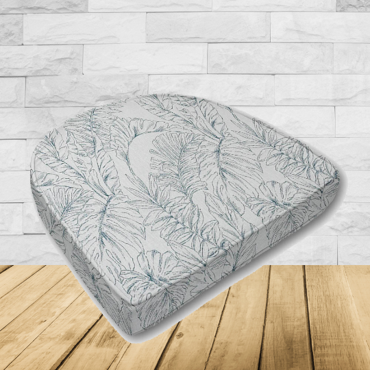Cushion for wicker patio chairs, contoured or rounded at the back, Designed specifically for outdoor wicker patio chairs.