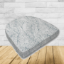 Cushion for wicker patio chairs, contoured or rounded at the back, Designed specifically for outdoor wicker patio chairs.