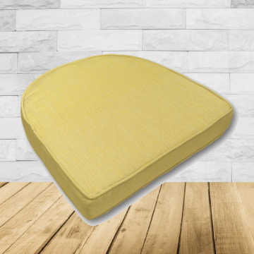 Cushion for wicker patio chairs, contoured or rounded at the back, Designed specifically for outdoor wicker patio chairs.