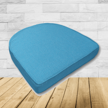 Cushion for wicker patio chairs, contoured or rounded at the back, Designed specifically for outdoor wicker patio chairs.