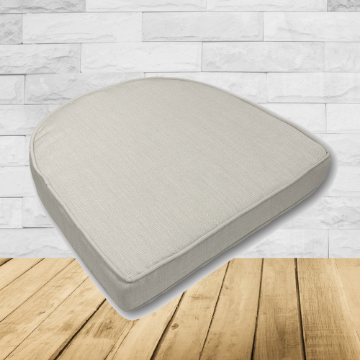 Cushion for wicker patio chairs, contoured or rounded at the back, Designed specifically for outdoor wicker patio chairs.