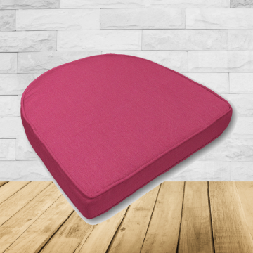 Cushion for wicker patio chairs, contoured or rounded at the back, Designed specifically for outdoor wicker patio chairs.