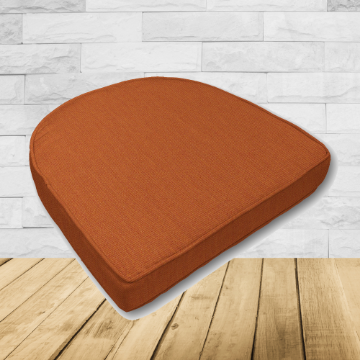 Cushion for wicker patio chairs, contoured or rounded at the back, Designed specifically for outdoor wicker patio chairs.