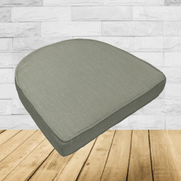 Cushion for wicker patio chairs, contoured or rounded at the back, Designed specifically for outdoor wicker patio chairs.