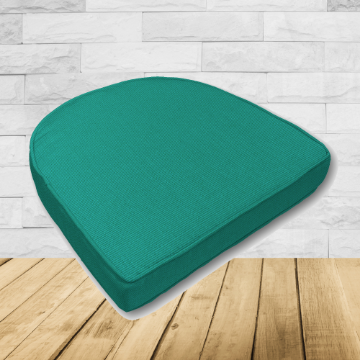 Cushion for wicker patio chairs, contoured or rounded at the back, Designed specifically for outdoor wicker patio chairs.