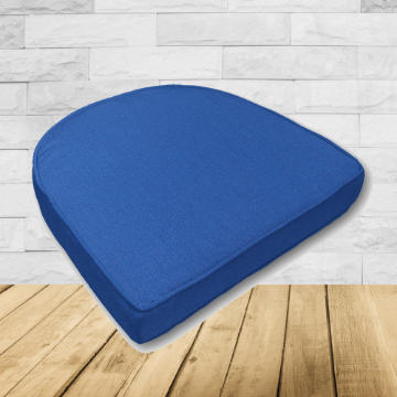 Cushion for wicker patio chairs, contoured or rounded at the back, Designed specifically for outdoor wicker patio chairs.