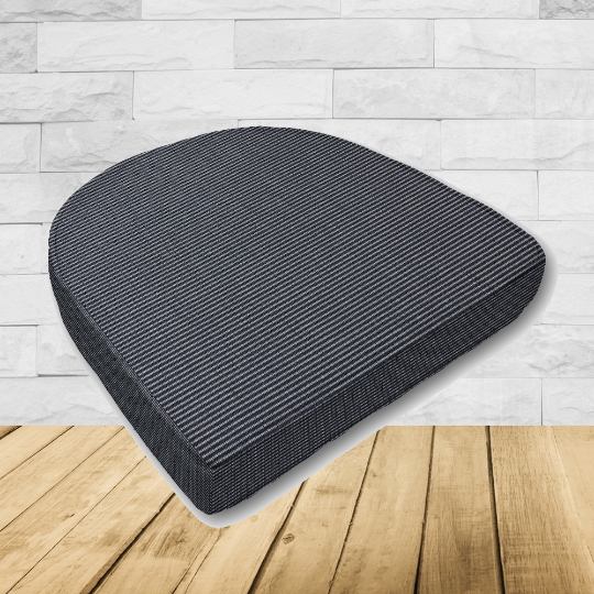 Cushion for wicker patio chairs, contoured or rounded at the back, Designed specifically for outdoor wicker patio chairs.