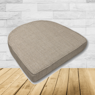 Wicker Patio Chair Cushions with a rounded back Boxed Double Piped Patio Dining Chair Seat Pad or Seat Cushion from Cascadia Outdoor Cushions