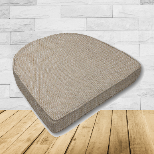 Wicker Patio Chair Cushions with a rounded back Boxed Double Piped Patio Dining Chair Seat Pad or Seat Cushion from Cascadia Outdoor Cushions