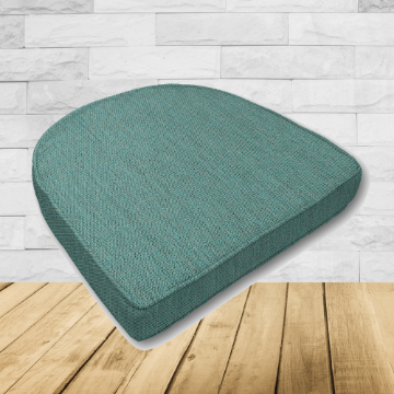 Wicker Patio Chair Cushions with a rounded back Boxed Double Piped Patio Dining Chair Seat Pad or Seat Cushion from Cascadia Outdoor Cushions
