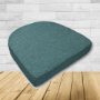 Wicker Patio Chair Cushions with a rounded back Boxed Double Piped Patio Dining Chair Seat Pad or Seat Cushion from Cascadia Outdoor Cushions