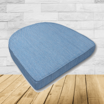 Cushion for wicker patio chairs, contoured or rounded at the back, Designed specifically for outdoor wicker patio chairs.